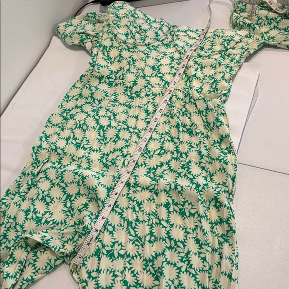 CAPULET Manzanita jumpsuit fitted boned bodice zipper floral green medium BNWT - Picture 14 of 17